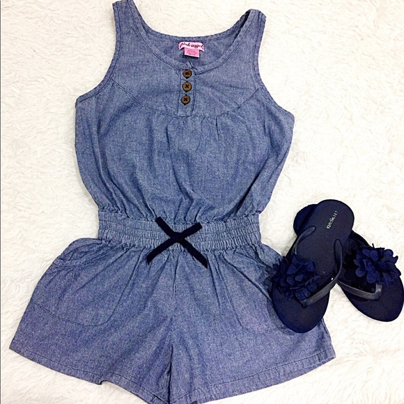 Pink angel Other - Girls Chambray Romper